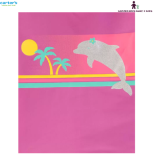 Camiseta com Proteção Solar – Glitter Dolphin – Carter´s