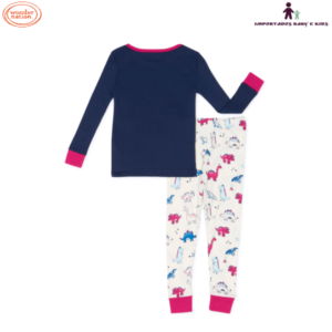 Pijama em Algodão Pink Dino – Wonder Nation