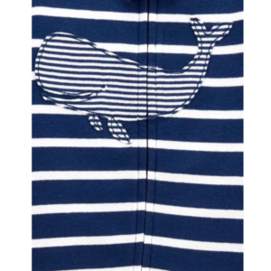 MACACÃO SEM PEZINHO  BLUE STRIPED WHALE – CARTER´S