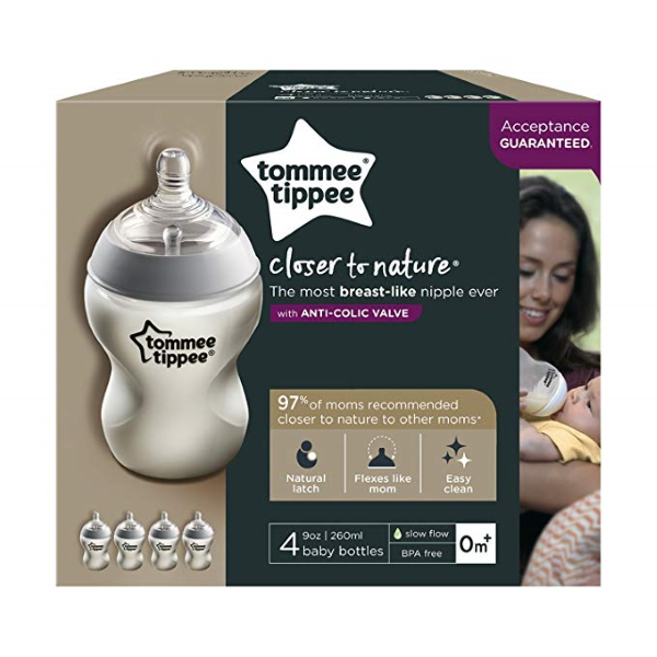 KIT 04 MAMADEIRAS CLOSER TO NATURE – TOMMEE TIPPEE – Importados Baby e Kids