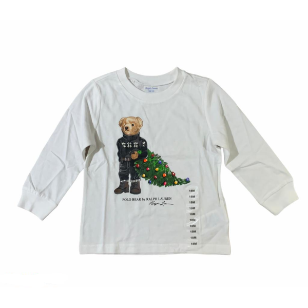 Camisa Polo Ralph Lauren Branca com Preto Infantil