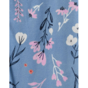 MACACÃO EM FLEECE FLORAL BLUE E PEZINHO ANTIDERRAPANTE – CARTER´S