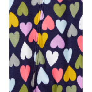 MACACÃO EM FLEECE COLOR HEARTS COM PEZINHO – CARTER´S