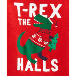 PIJAMA 2 PEÇAS EM ALGODÃO E FLEECE T-REX THE HALLS  – CARTER´S