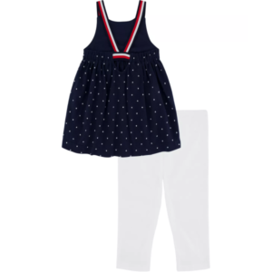 CONJUNTO BATA STARS E LEGGING BRANCA – TOMMY HILFIGER