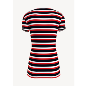 CAMISETA FEMININA ADULTO COM GOLA V CORTADA RED – TOMMY HILFIGER