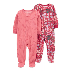 KIT COM 2 MACACÕES EM FLEECE FLORAL E UNICÓRNIOS – CARTER´S