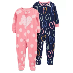 KIT COM 2 MACACÕES EM FLEECE HEARTS – CARTER´S