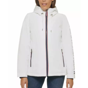 JAQUETA FEMININA SOFTSHELL COM CAPUZ WHITE – TOMMY HILFIGER