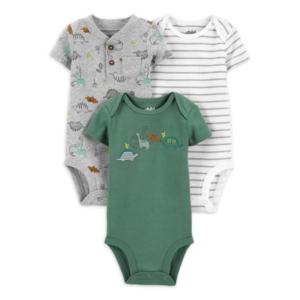 KIT COM 3 BODIES MANGA CURTA DINOS – CARTER´S CHILD OF MINE